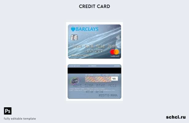 цифровая загрузка шаблона карты Mastercard банка Barclays в Соединенном Королевс